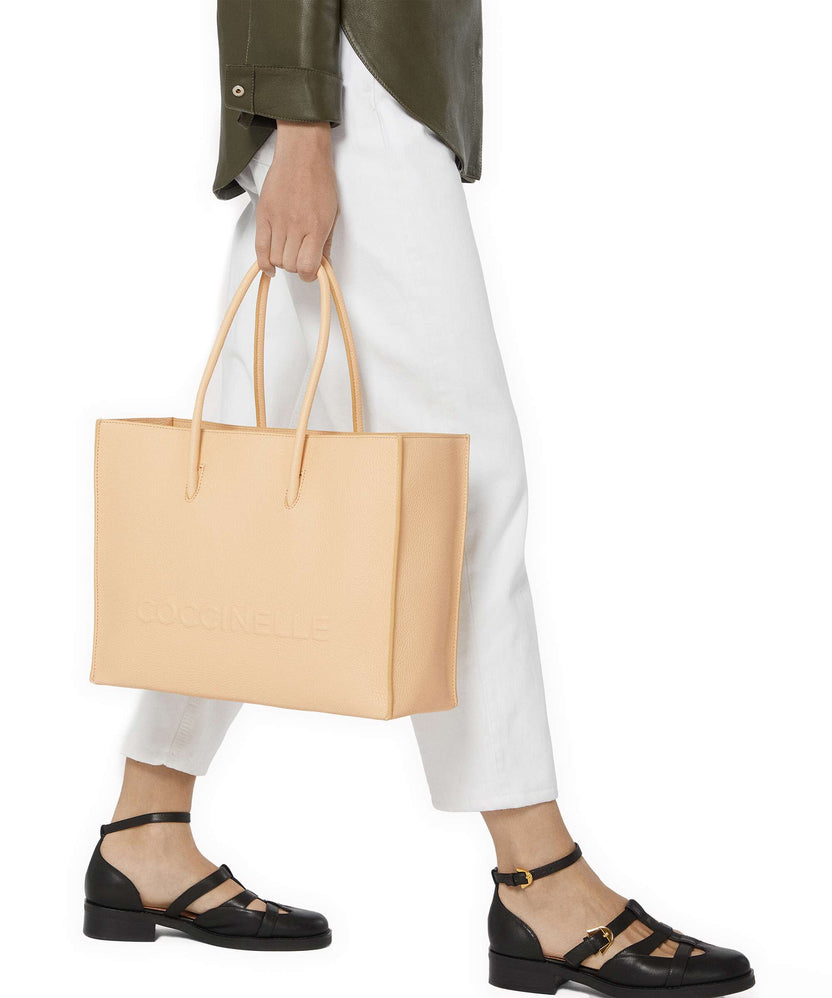 Coccinelle Myrtha Maxi Logo Tote bag betulla