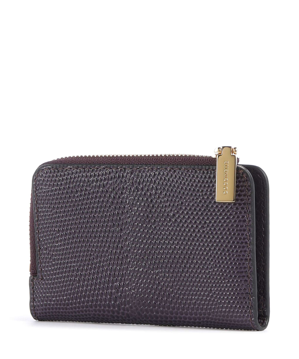 Coccinelle Metallic Lizard Wallet prune