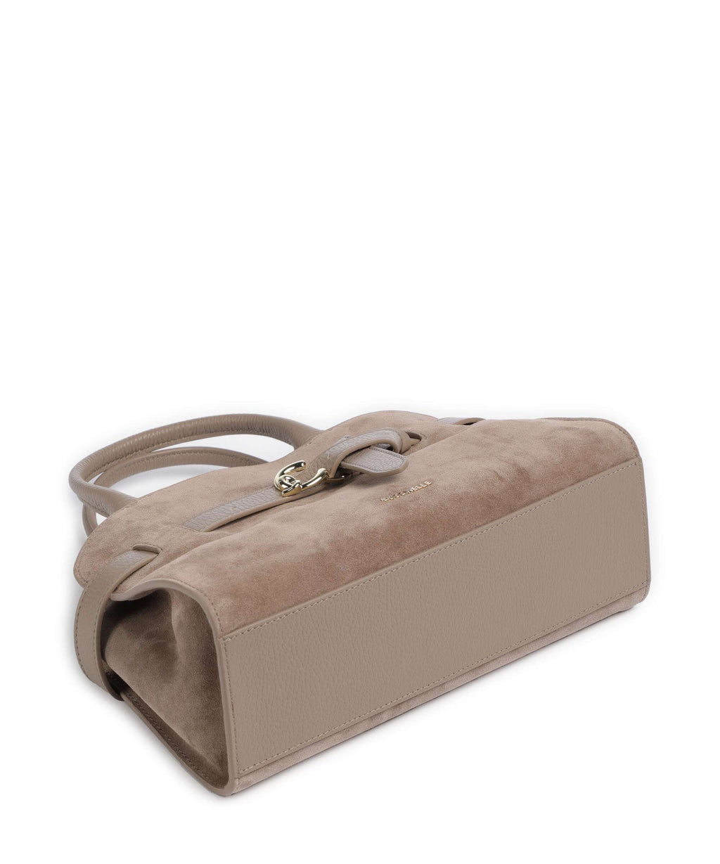 Coccinelle Sabine Suede Handbag warm taupe
