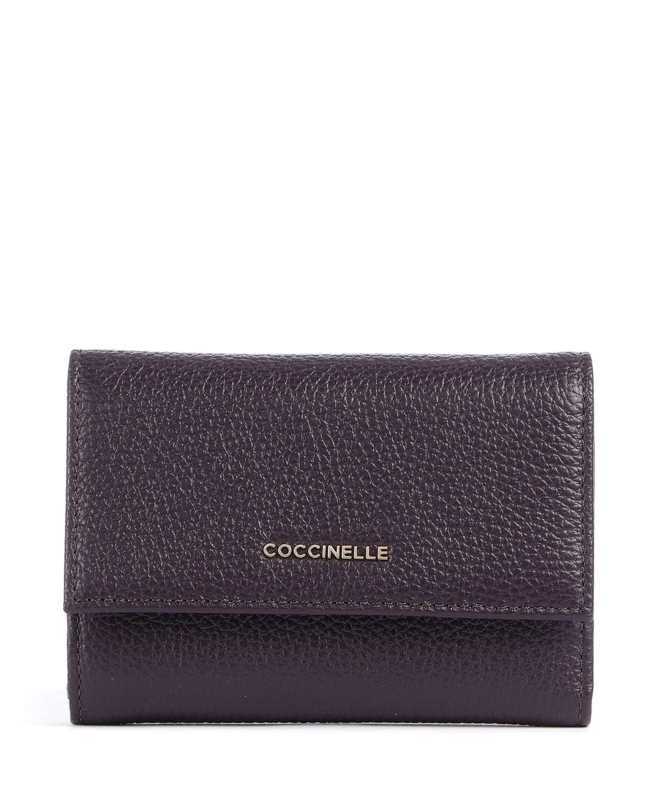 Coccinelle Metallic Soft RFID Wallet prune