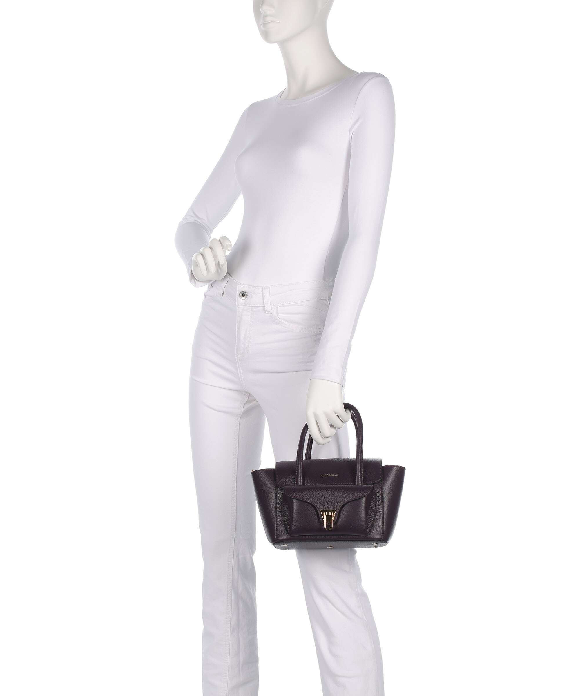 Coccinelle Beat Double Handbag prune