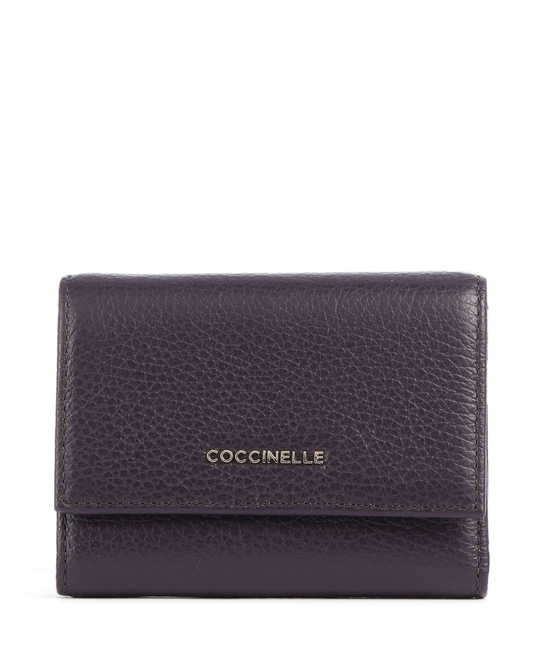 Coccinelle Metallic Soft RFID Wallet prune