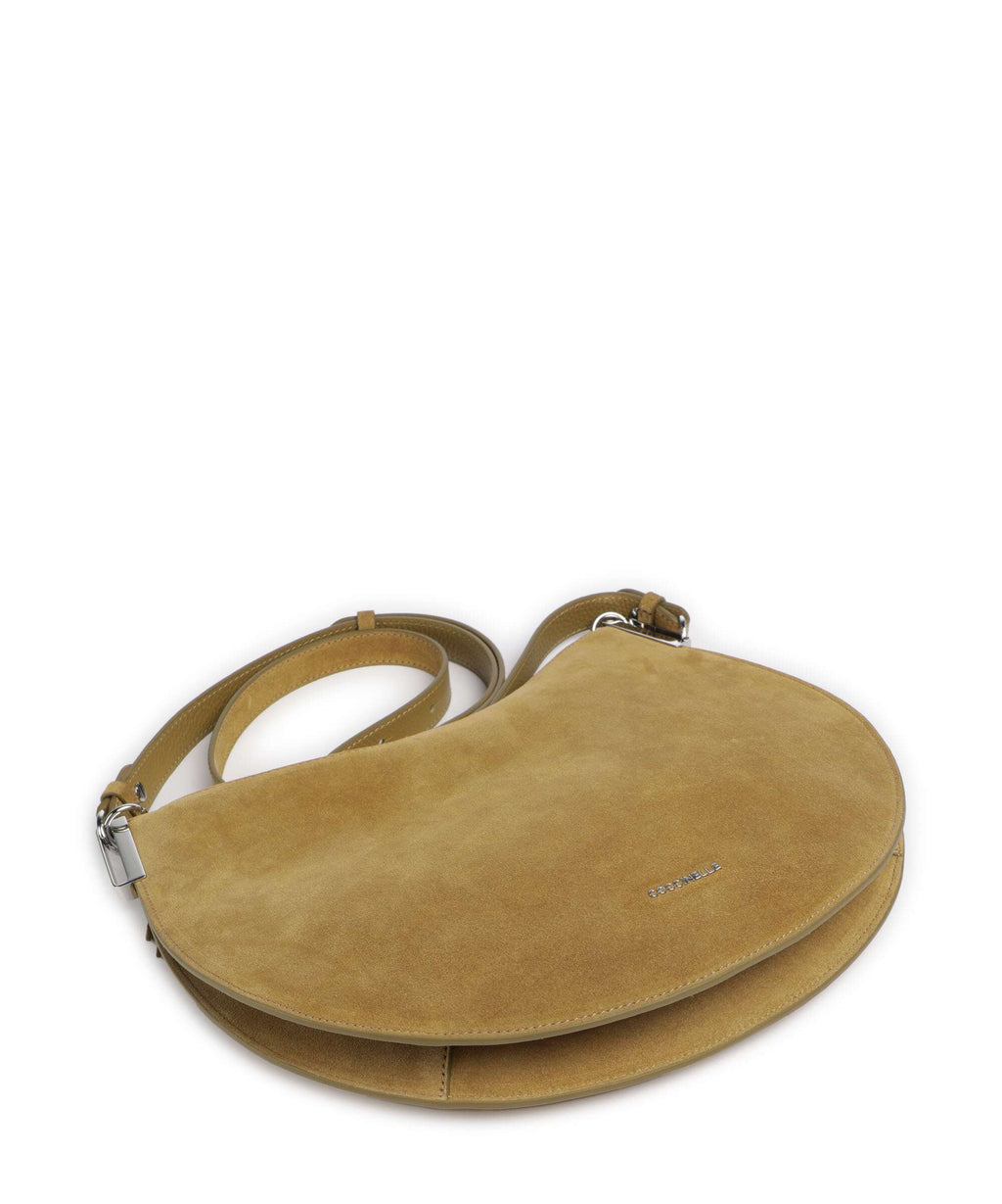 Coccinelle Sunup Suede Hobo bag seagrass