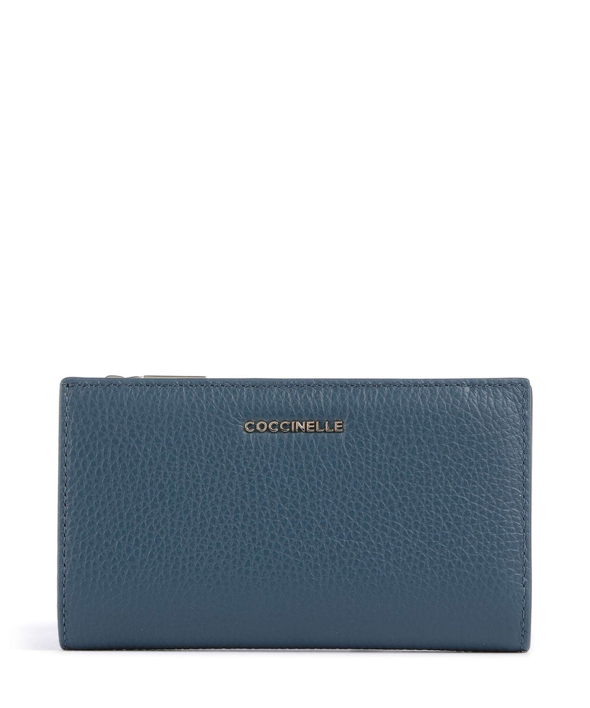 Coccinelle Metallic Soft RFID Wallet deep blue