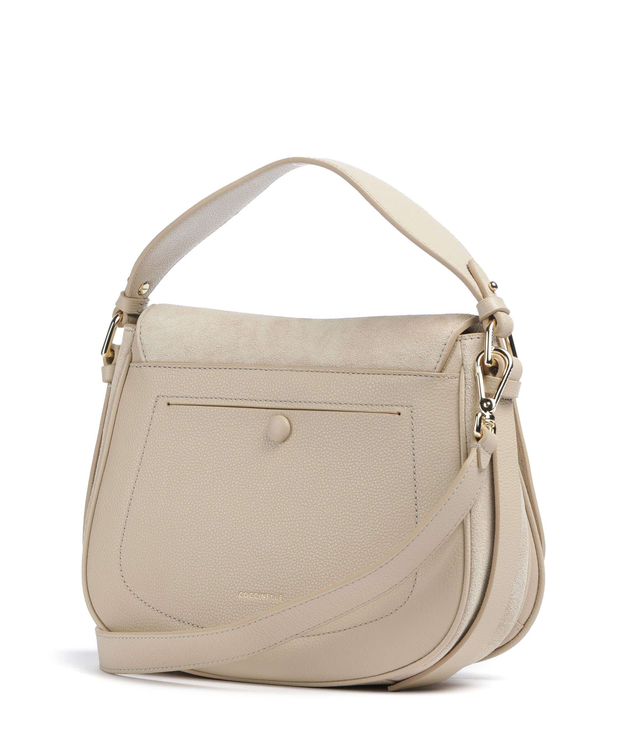 Coccinelle Mavery Suede Handbag sandshell