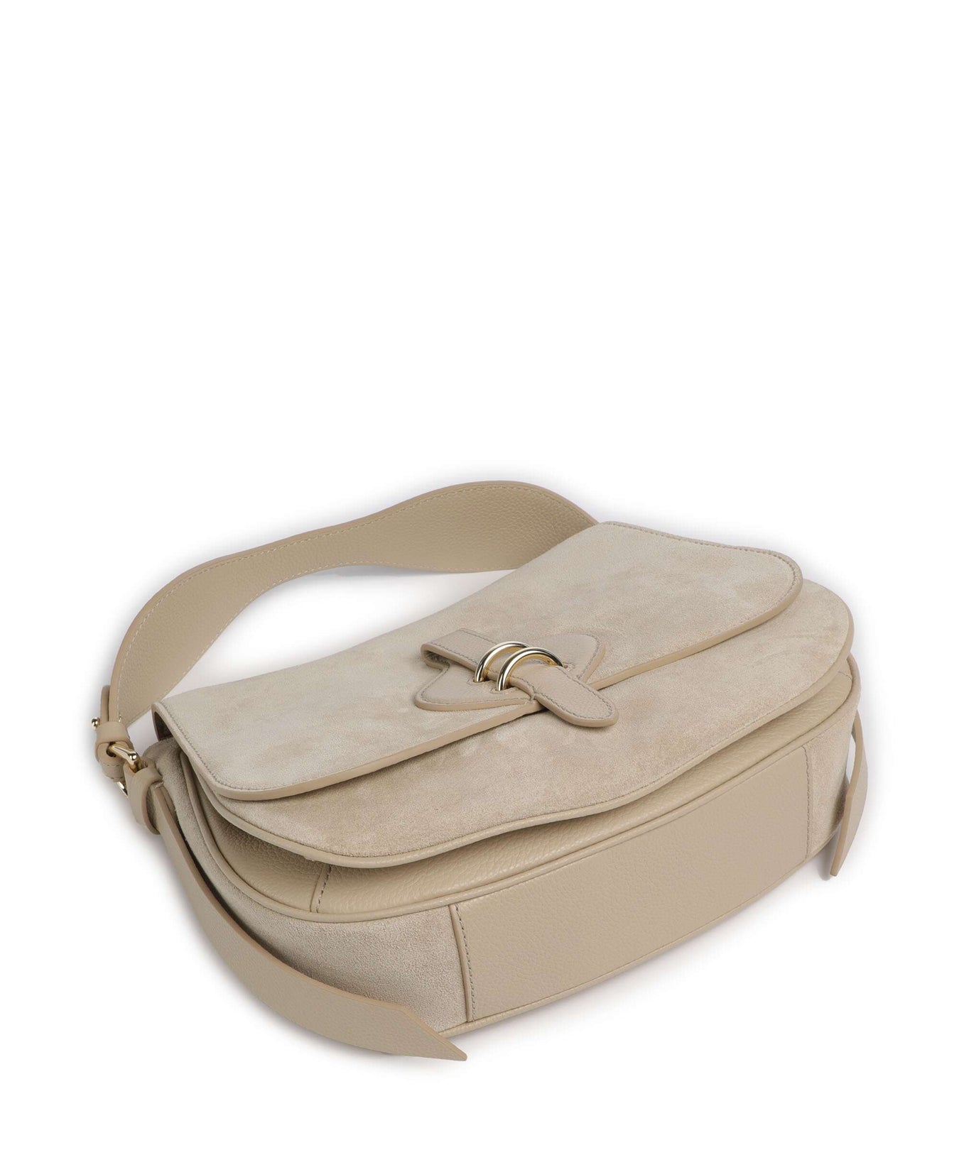 Coccinelle Mavery Suede Handbag sandshell