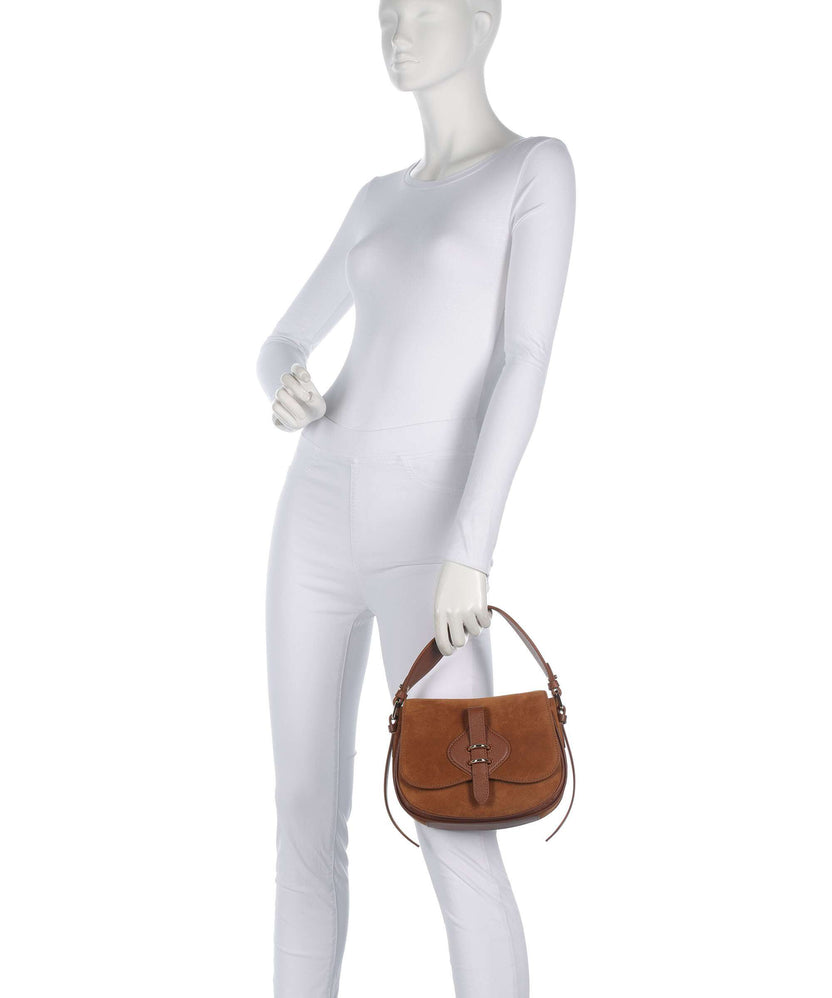 Coccinelle Mavery Suede Handbag cognac