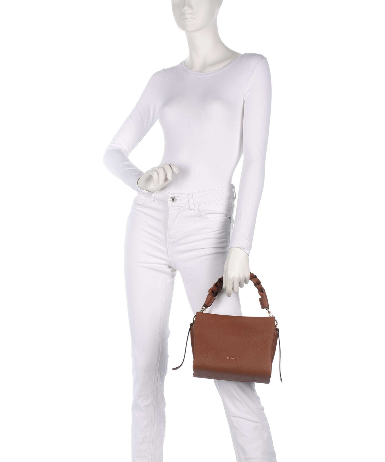 Coccinelle Boheme Grana Double Handbag cognac/noir