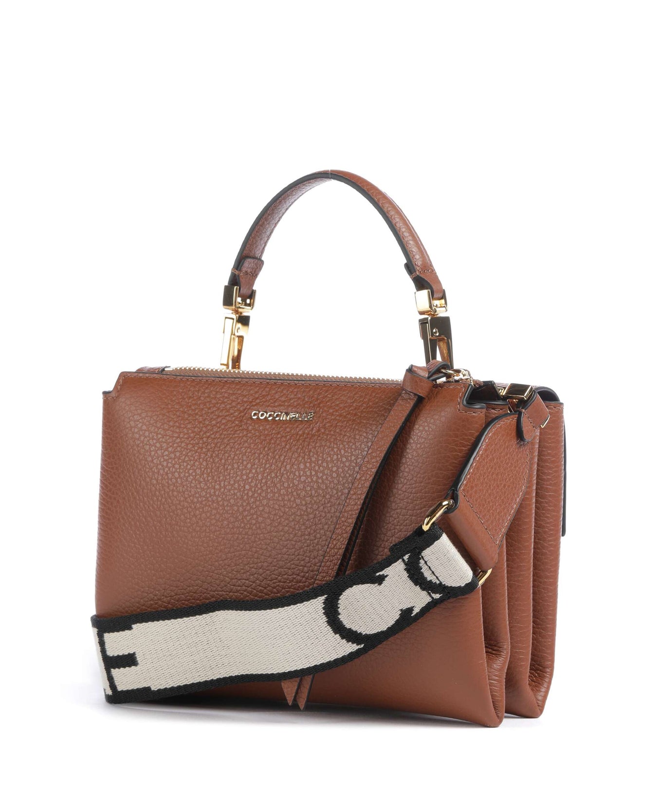 Coccinelle Arlettis Signature Crossbody bag cognac