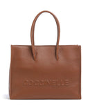 Coccinelle Myrtha Maxi Logo bolsa shopper cognac