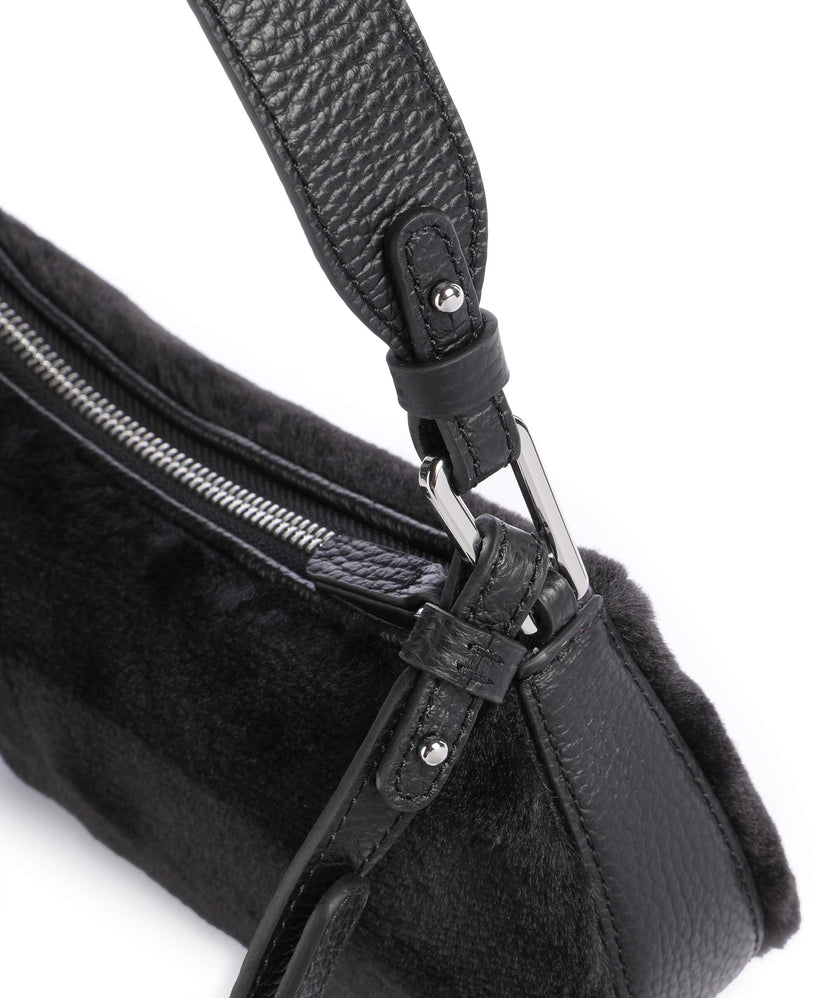 Coccinelle Merveille Synthetic fur Shoulder bag noir