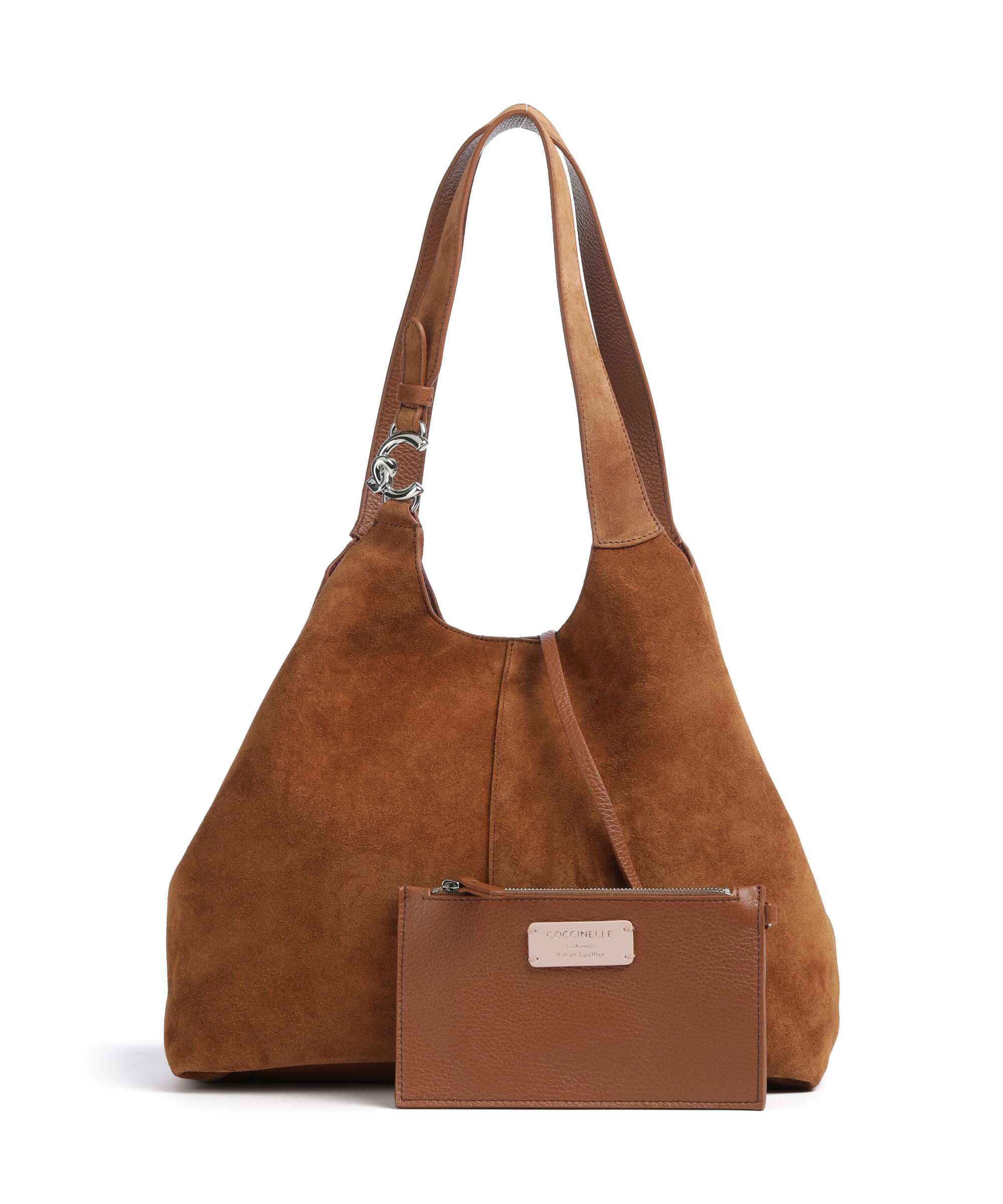 Coccinelle C-Easy Suede Hobo bag cognac