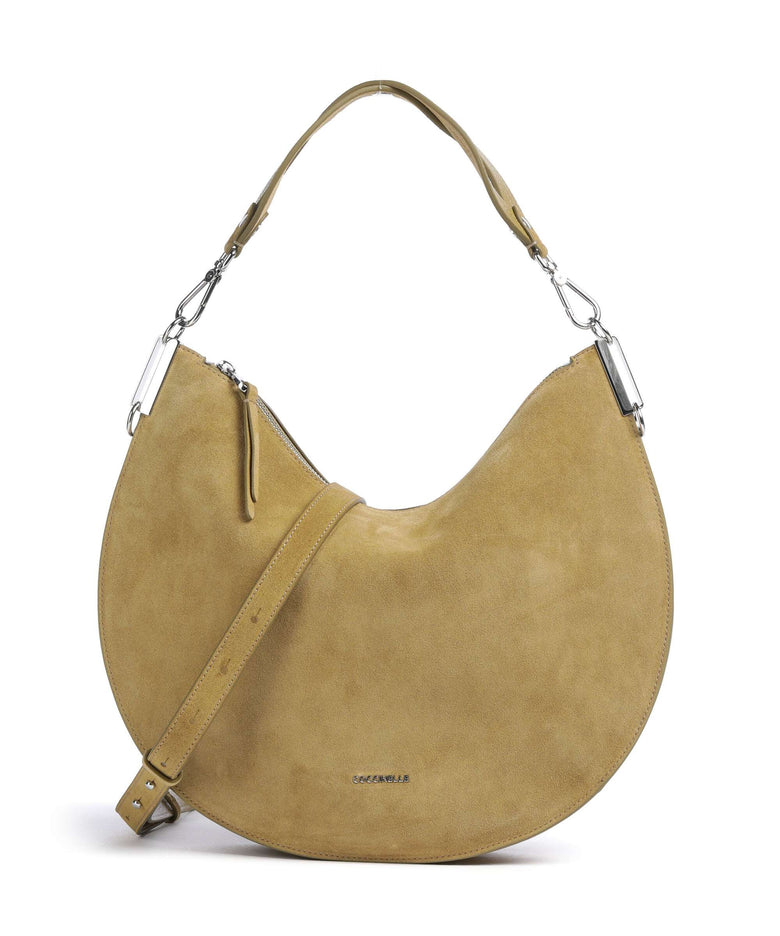 Coccinelle Sunup Suede Shoulder bag seagrass