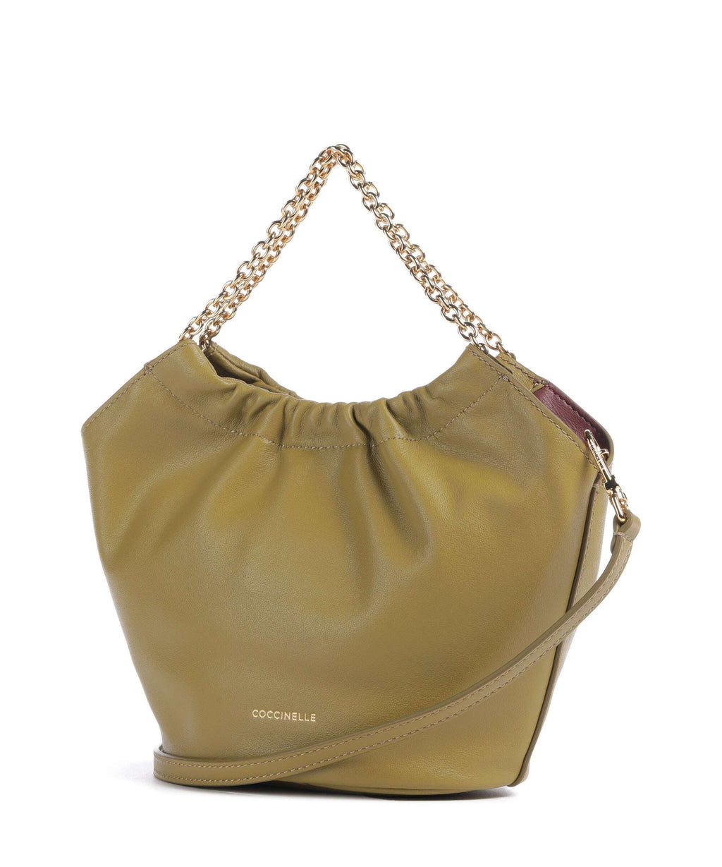 Coccinelle Smash Bucket bag seagrass