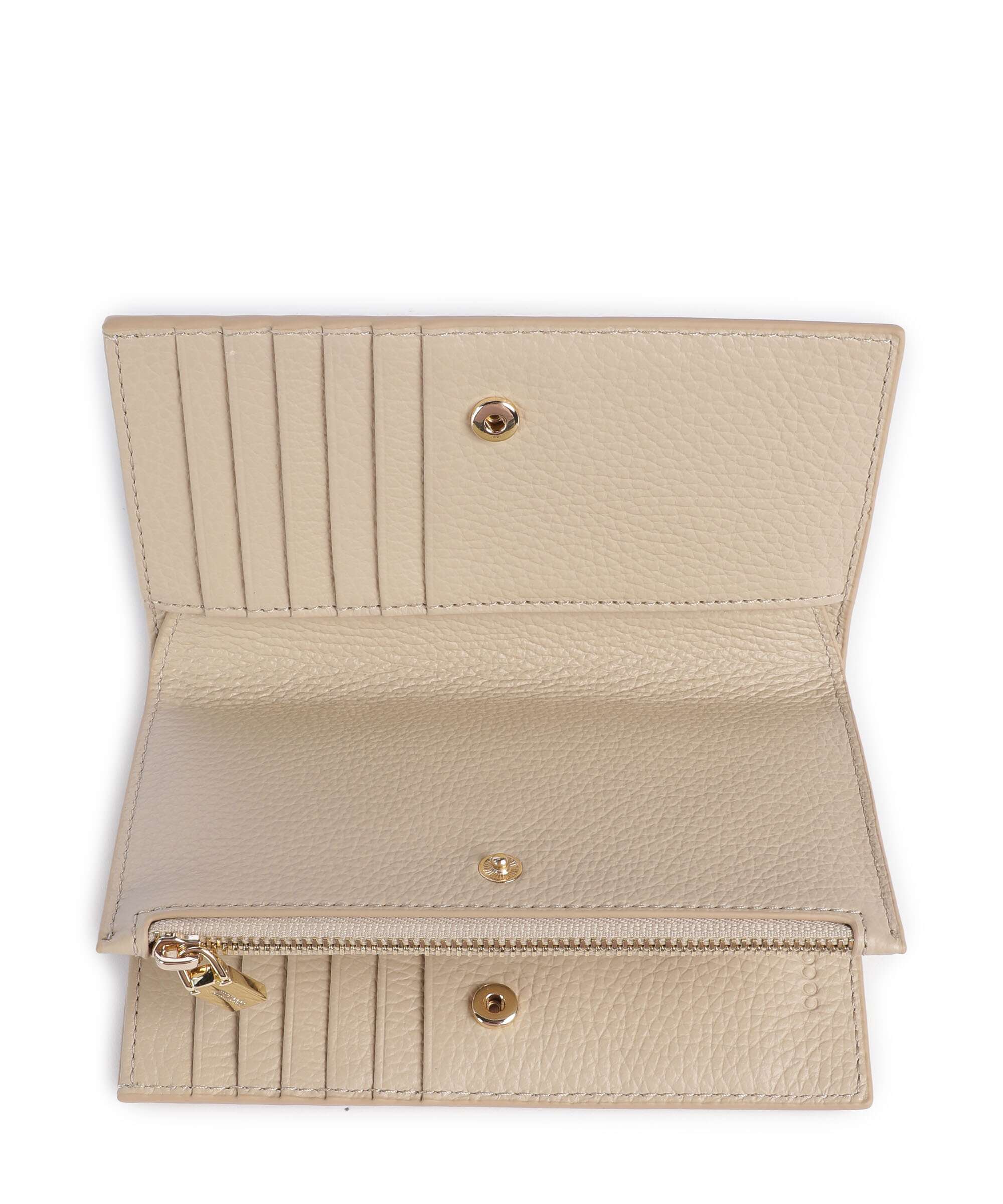 Coccinelle Metallic Soft RFID Wallet sandshell