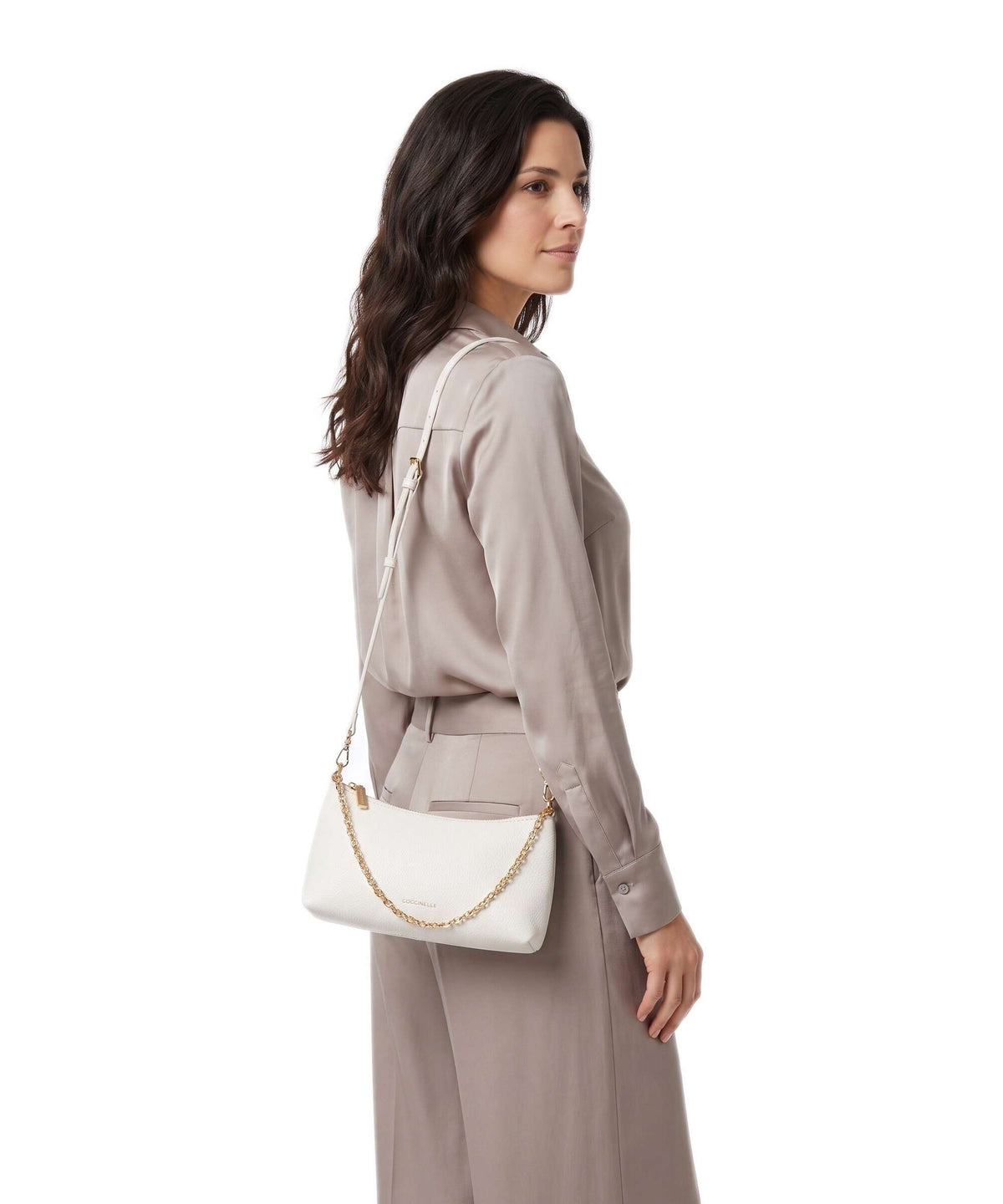Coccinelle Aura Shoulder bag pearl