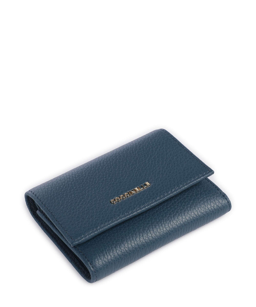 Coccinelle Metallic Soft Wallet deep blue