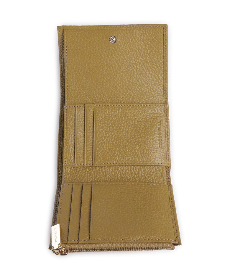 Coccinelle Metallic Soft Wallet seagrass