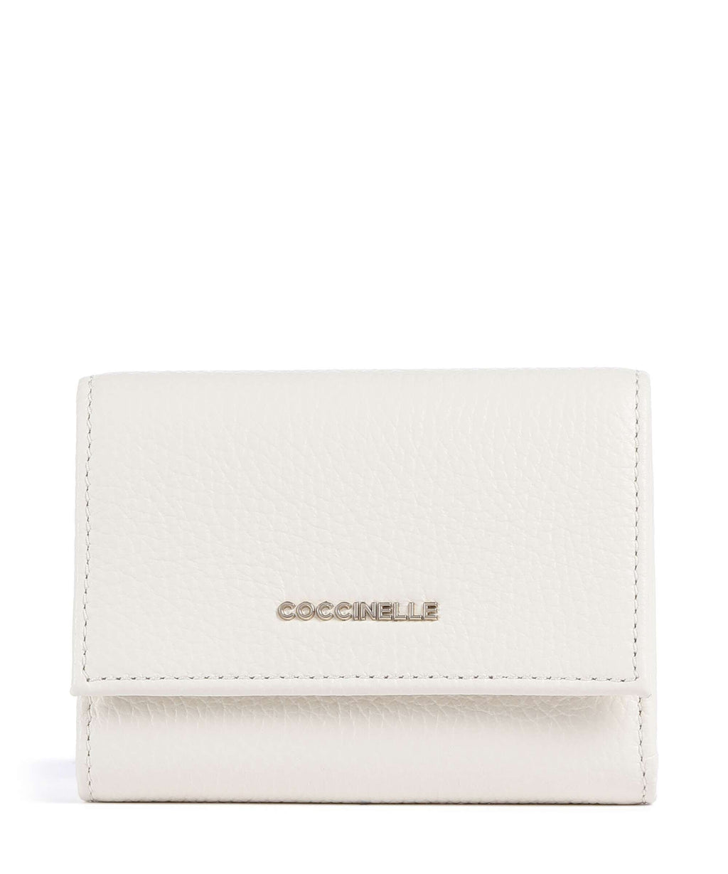 Coccinelle Metallic Soft RFID Wallet pearl