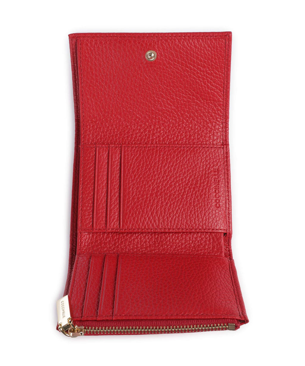 Coccinelle Metallic Soft RFID Wallet scarlet