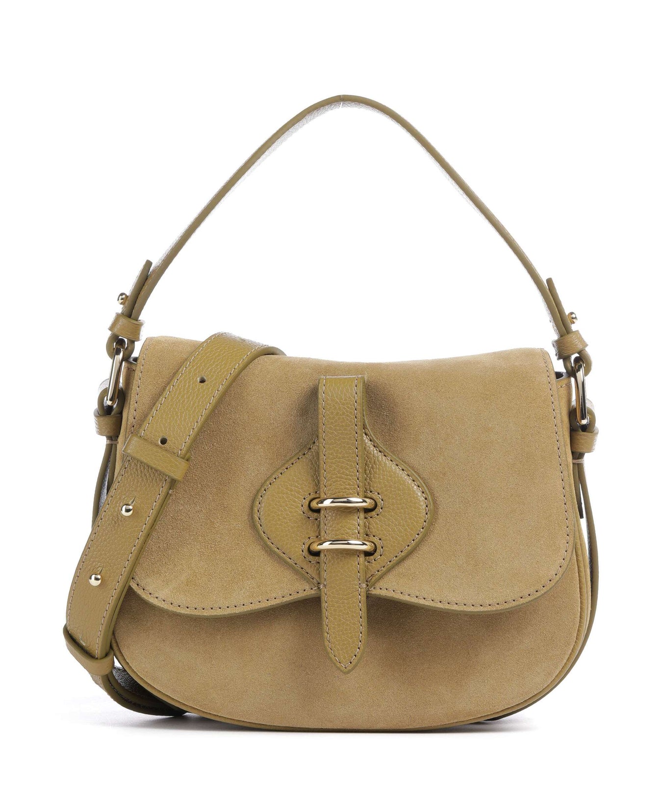 Coccinelle Mavery Suede Handbag seagrass