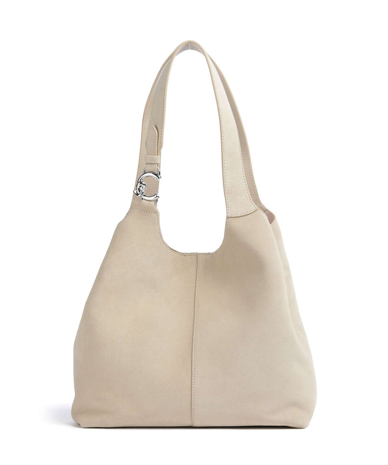 Coccinelle C-Easy Suede Hobo bag sandshell
