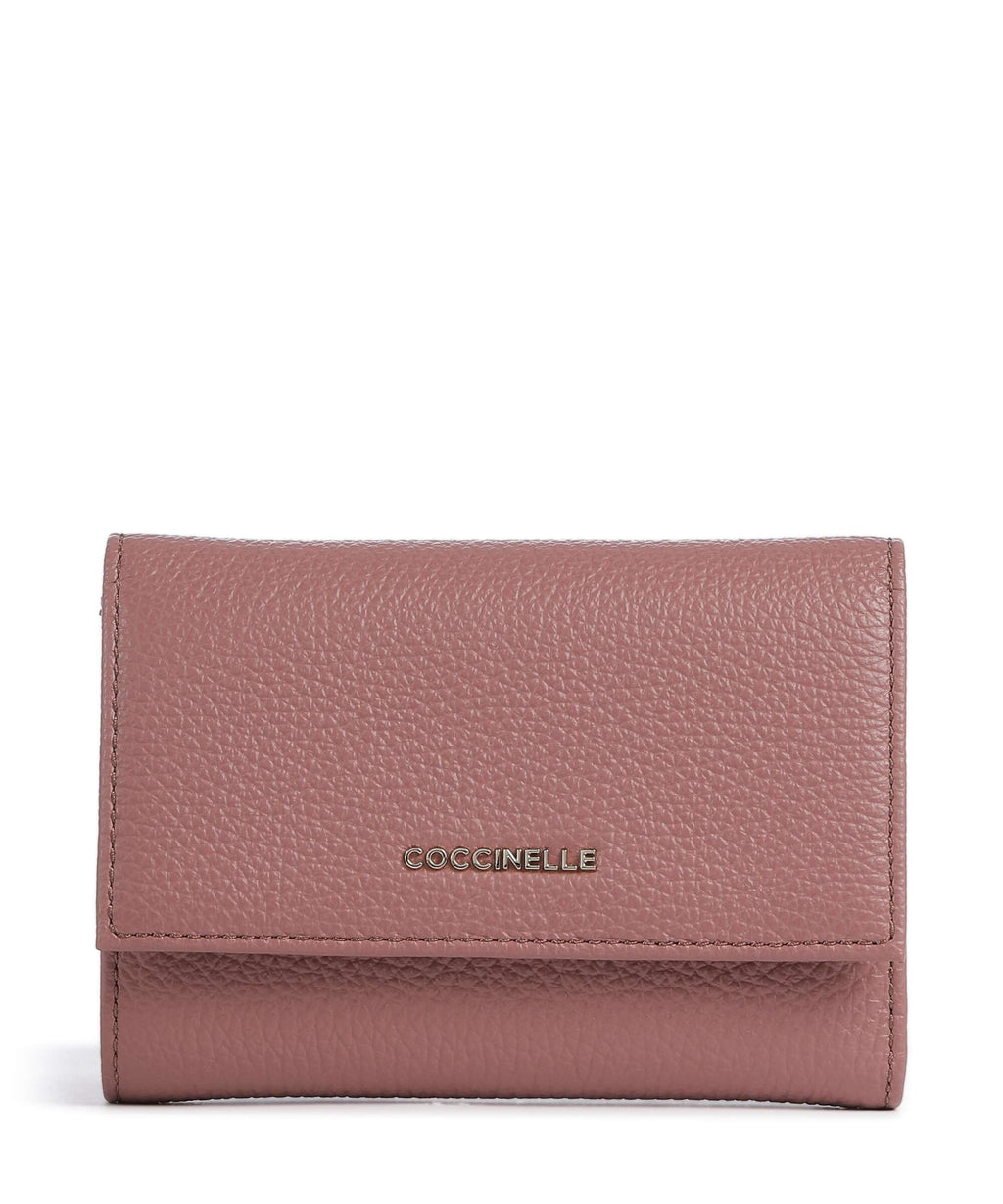 Coccinelle Metallic Soft Wallet winter rose
