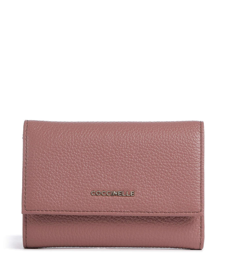 Coccinelle Metallic Soft Wallet winter rose