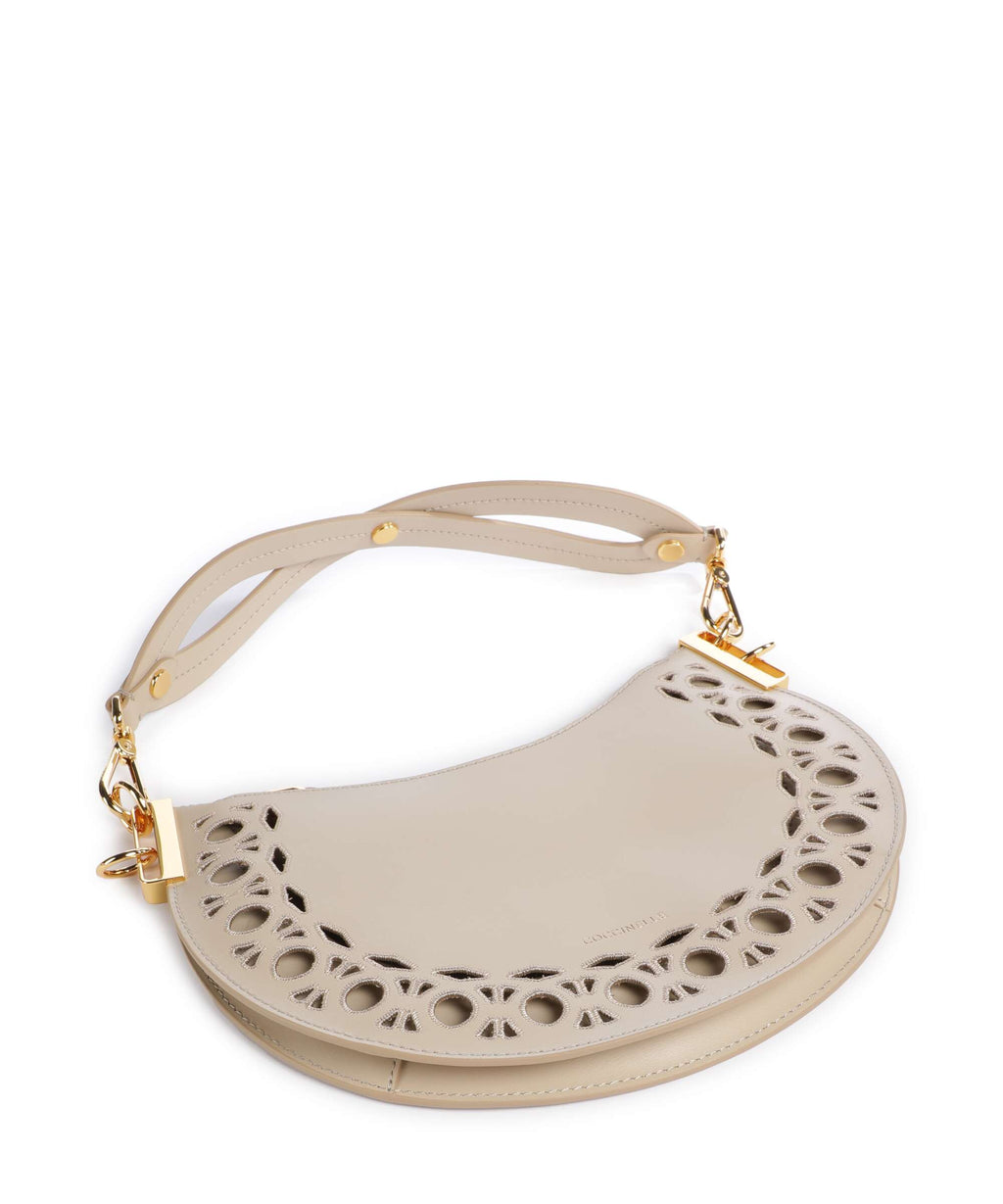 Coccinelle Sunup Monogram Sangallo Shoulder bag sandshell