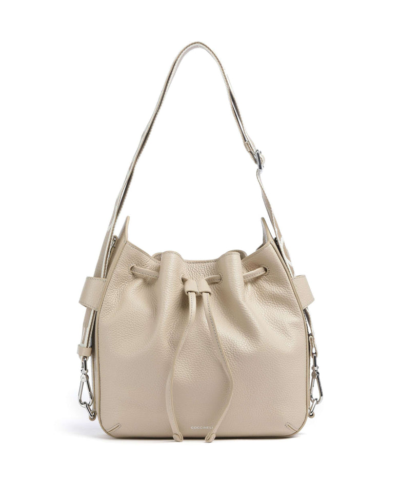 Coccinelle Gretel Ribbon Bucket bag sandshell