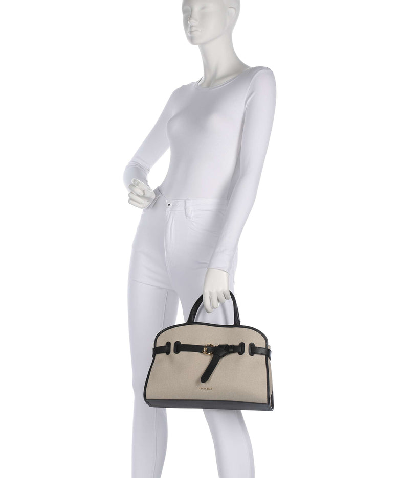 Coccinelle Sabine Canvas Handbag natural/noir