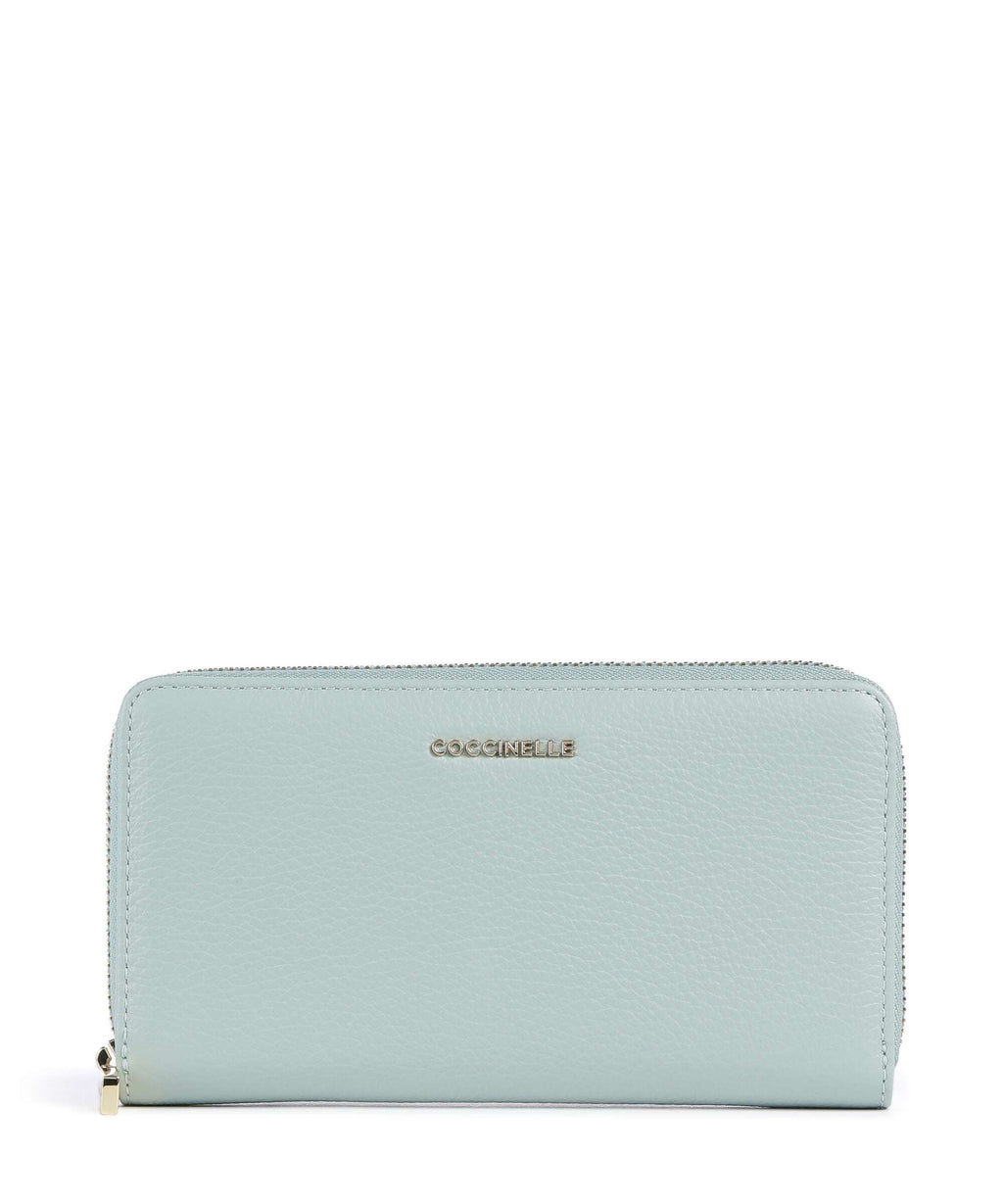 Coccinelle Metallic Soft Wallet aquamarine