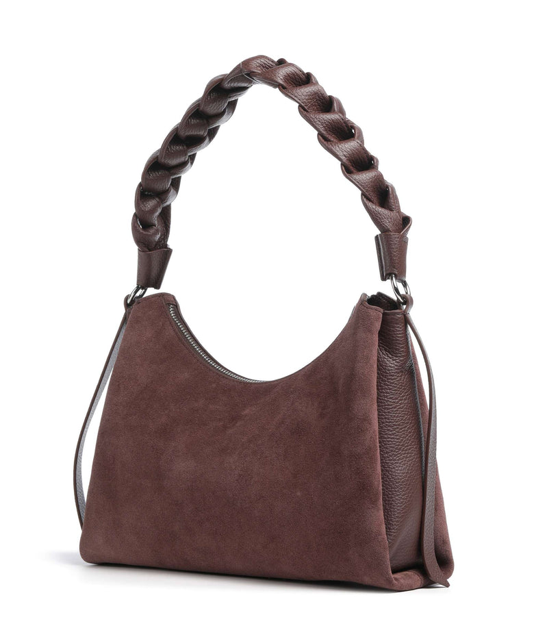 Coccinelle Boheme Suede Shoulder bag berry