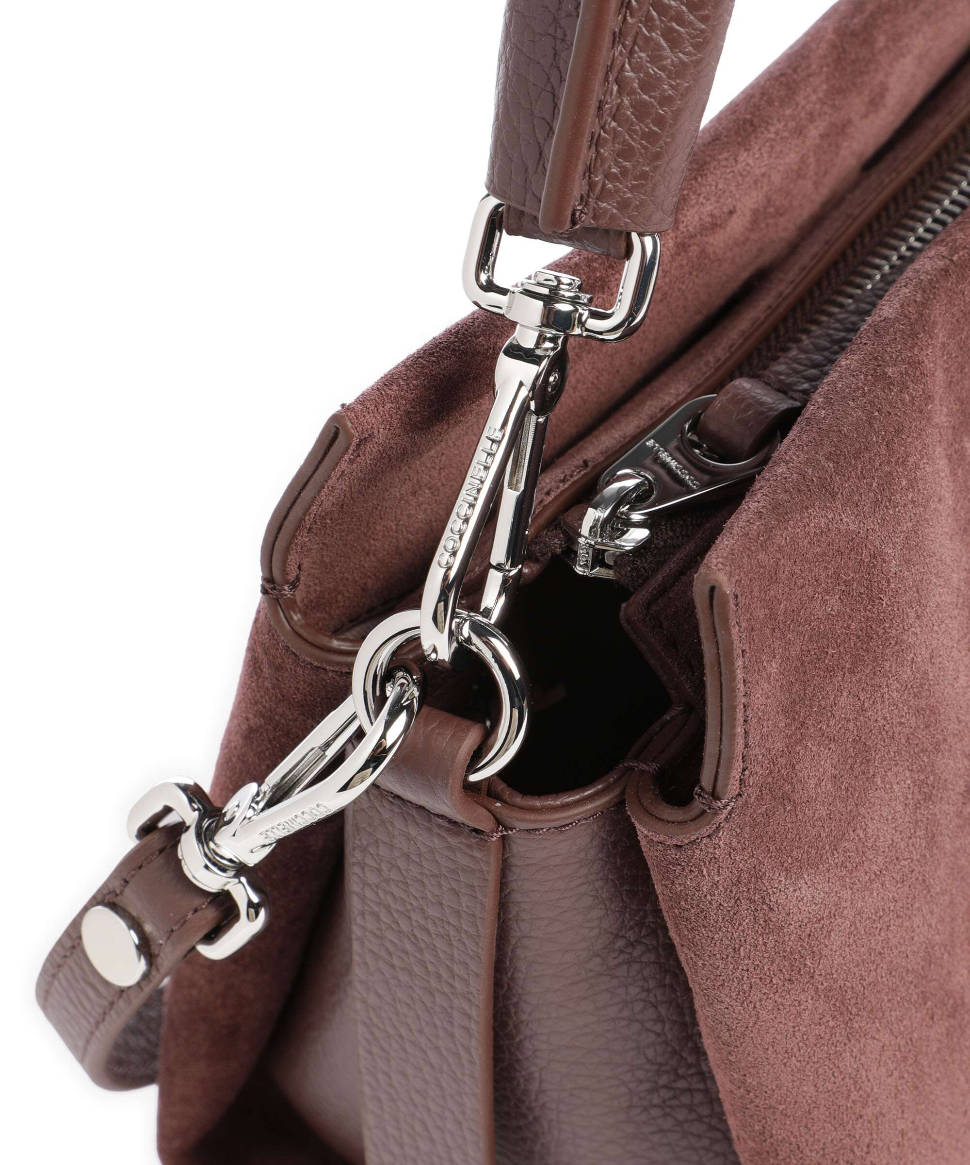 Coccinelle Boheme Suede Handbag berry