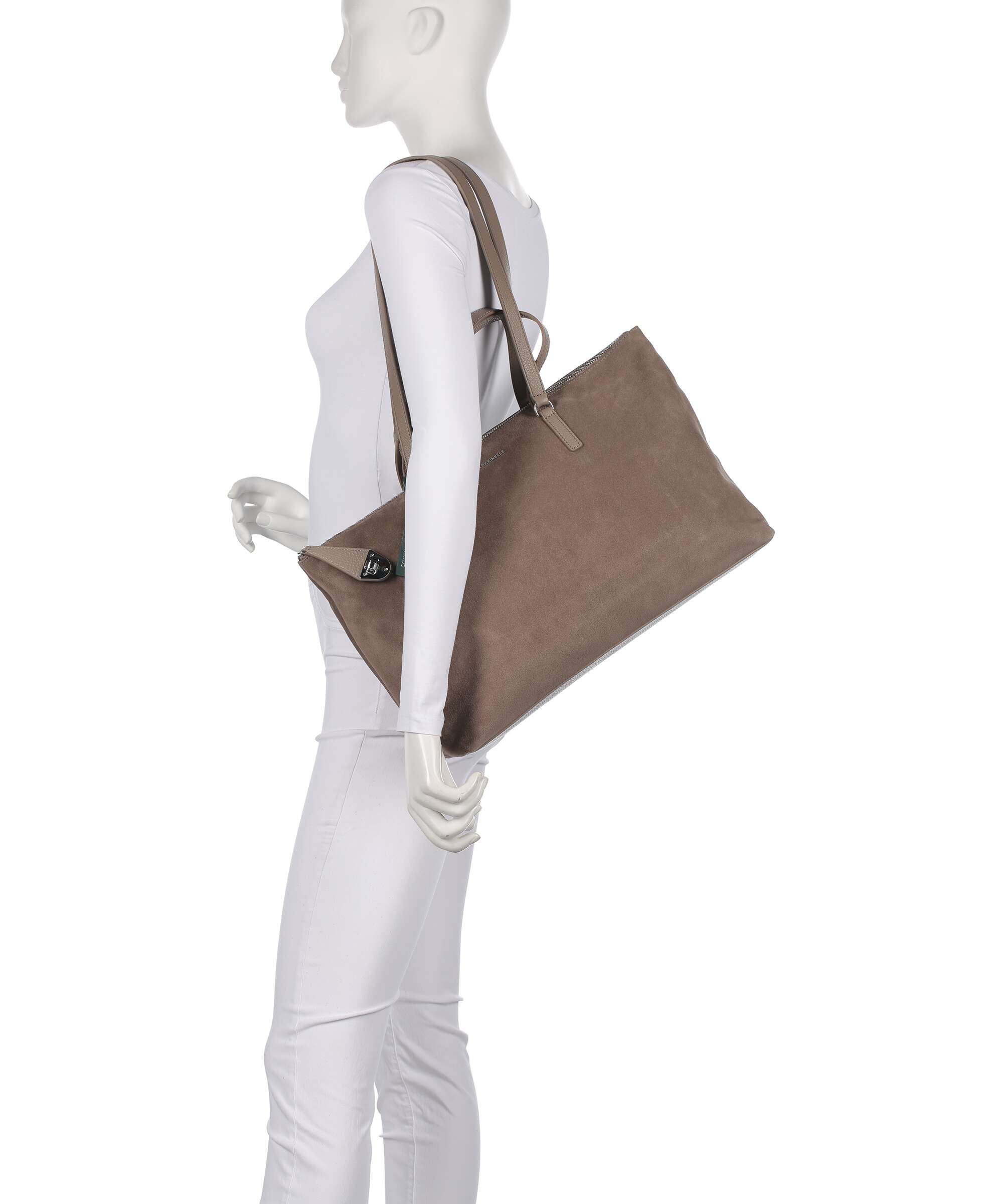 Coccinelle Beat Generation Suede Tote bag warm taupe