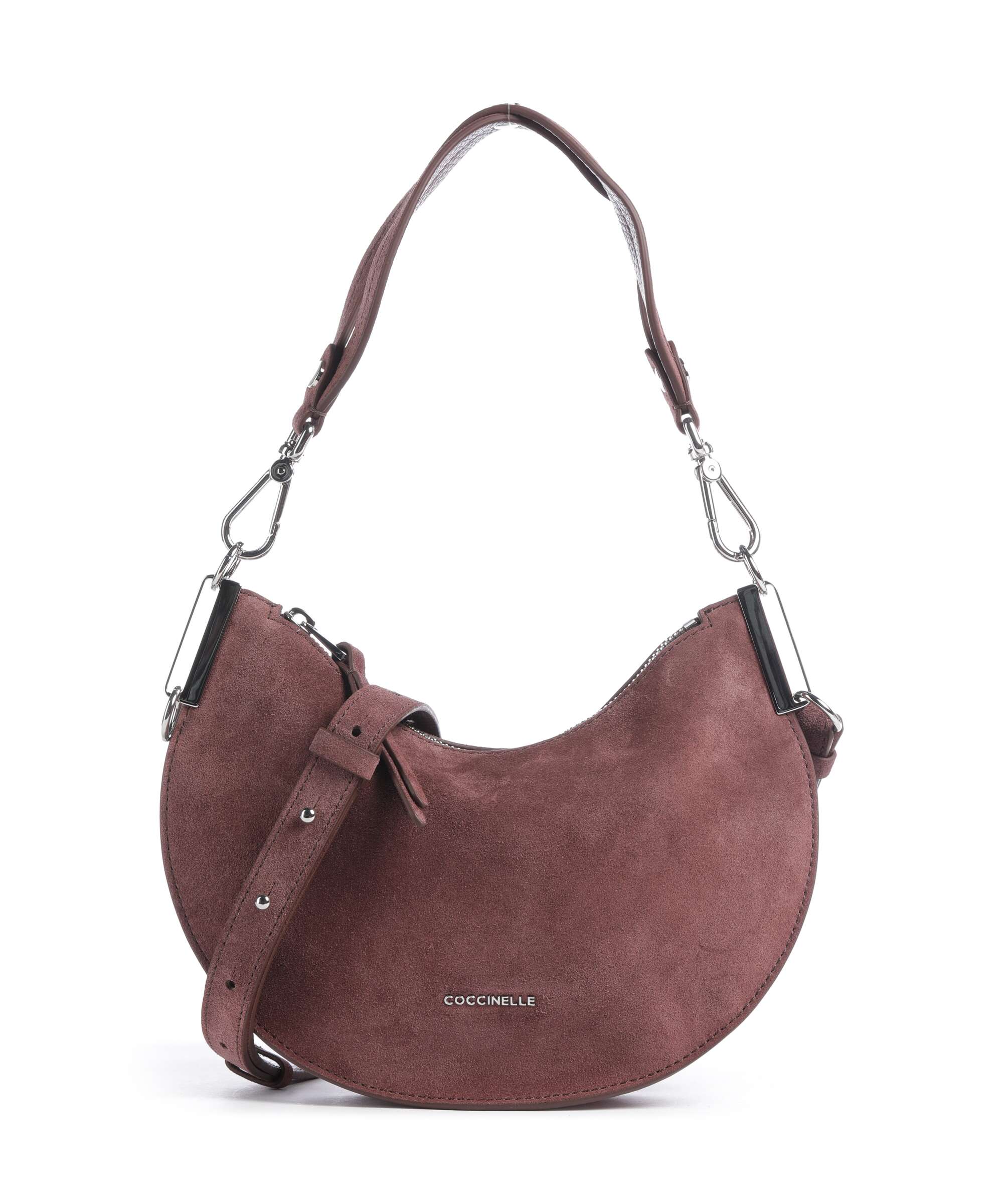 Coccinelle Sunup Suede Shoulder bag berry