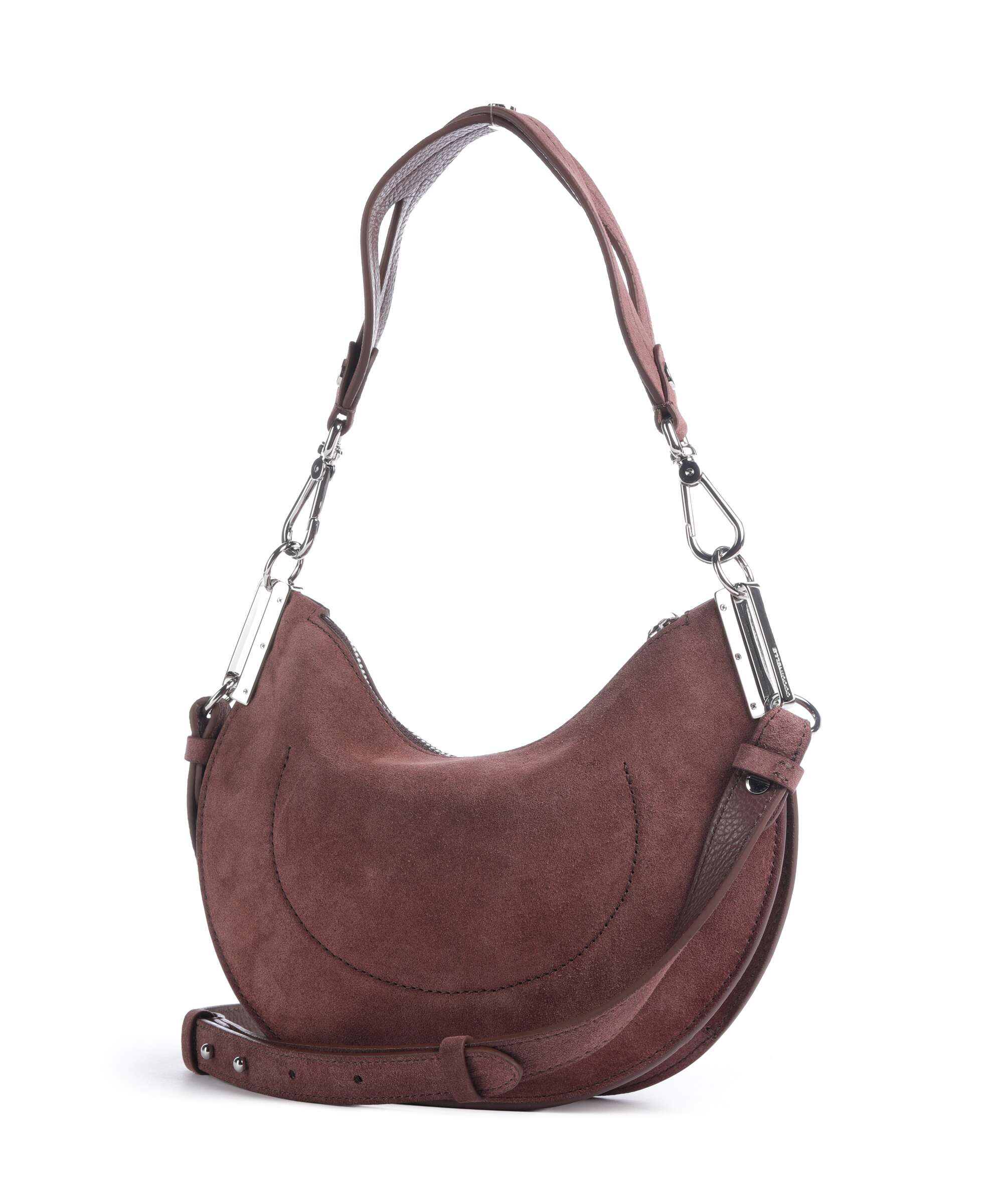 Coccinelle Sunup Suede Shoulder bag berry