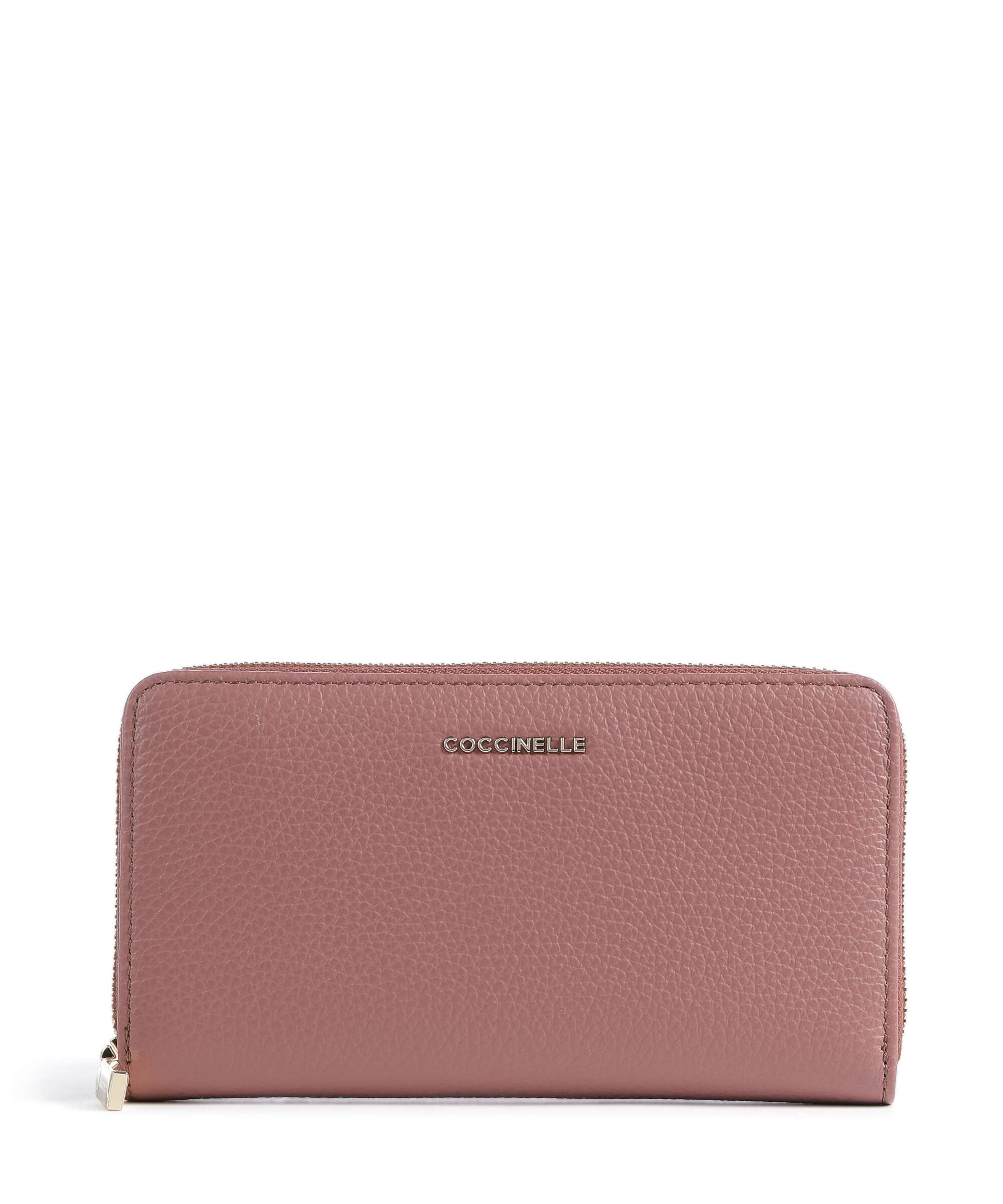 Coccinelle Metallic Soft Wallet winter rose