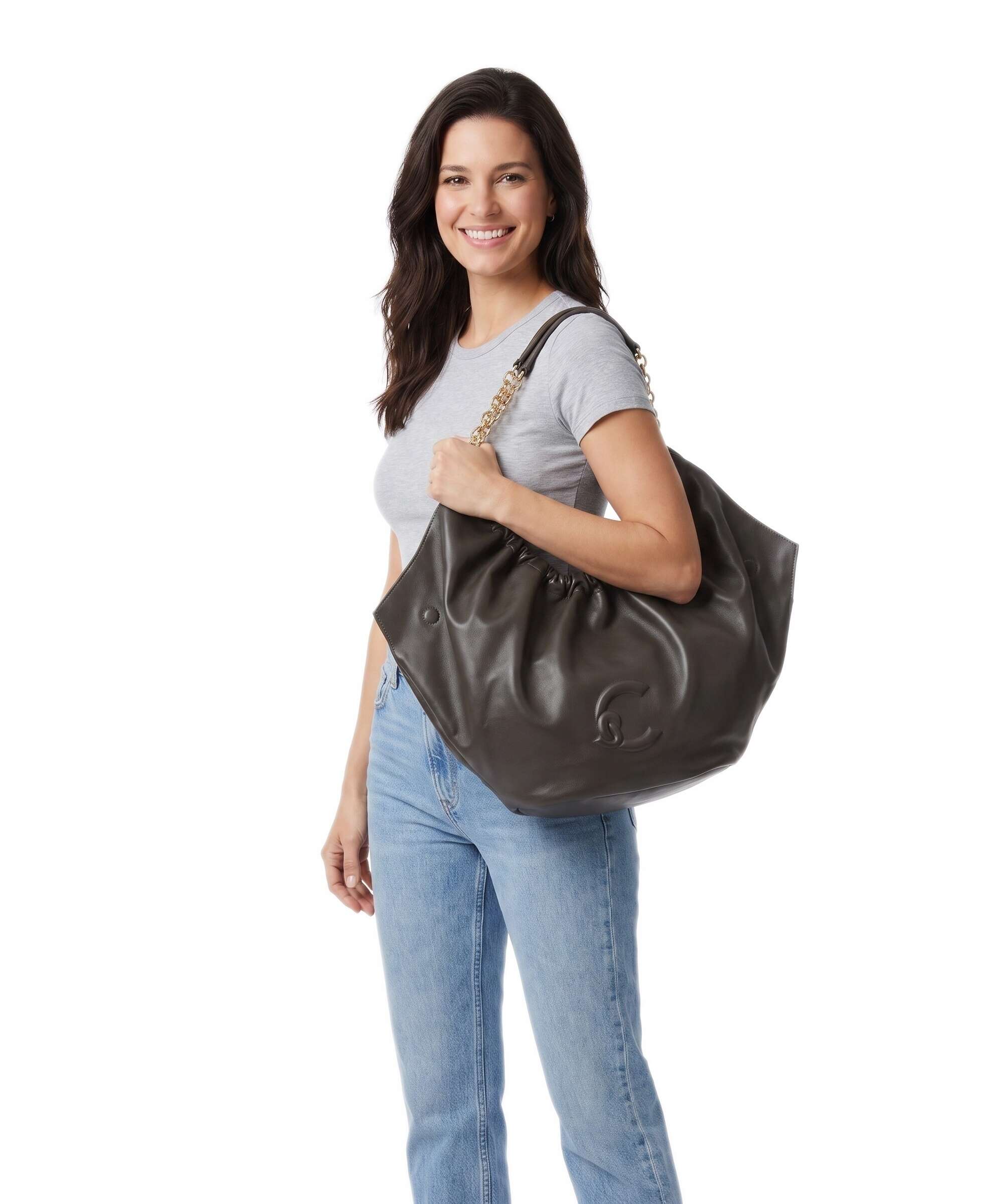 Coccinelle Smash Hobo bag fango