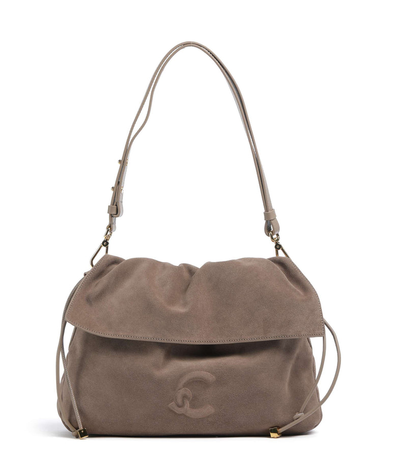 Coccinelle Lidia Suede Hobo bag warm taupe