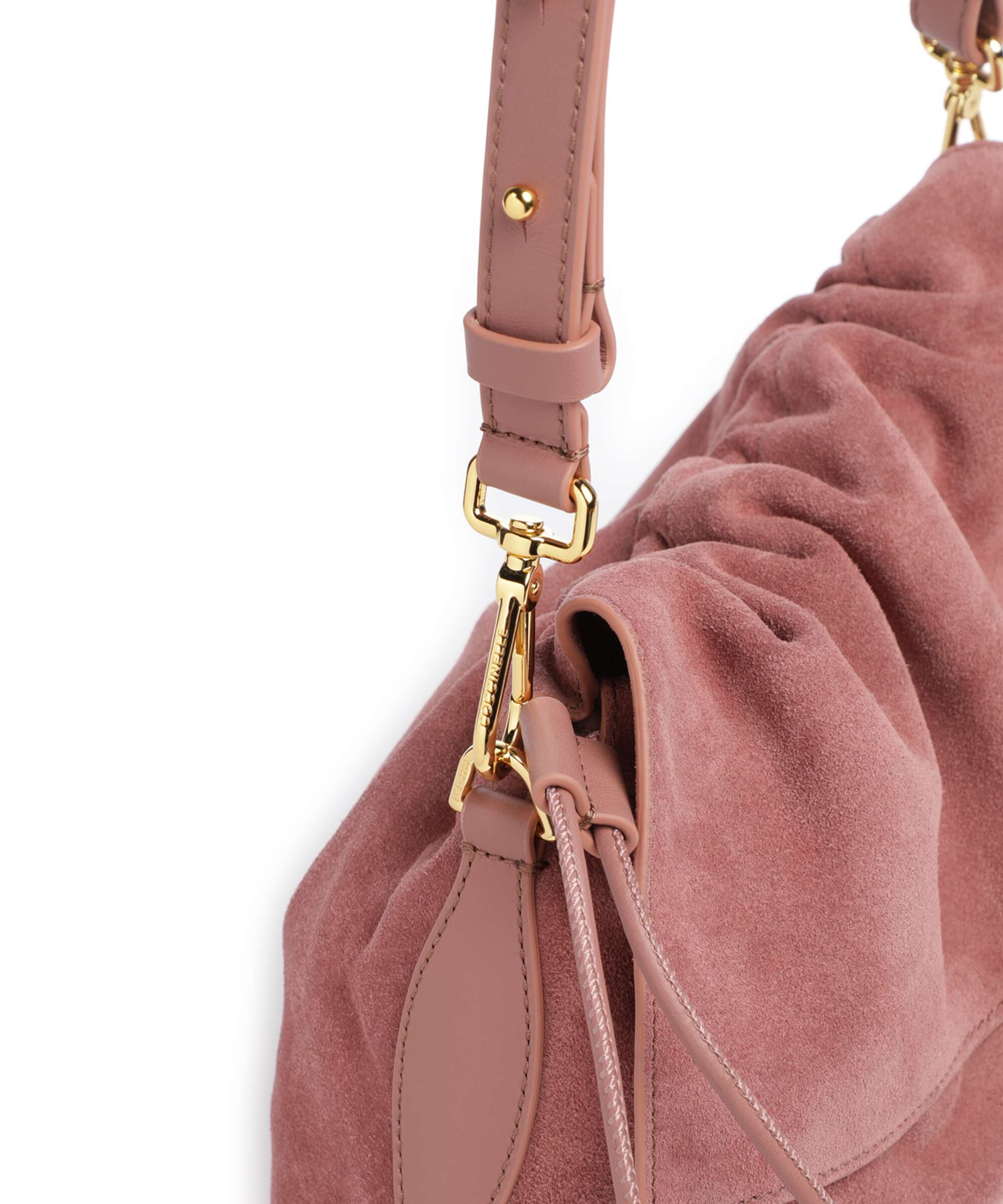 Coccinelle Lidia Suede Hobo bag winter rose