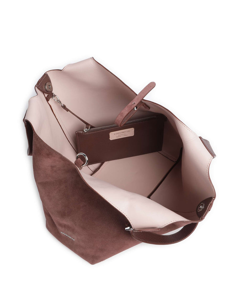 Coccinelle C-Easy Suede Hobo bag berry