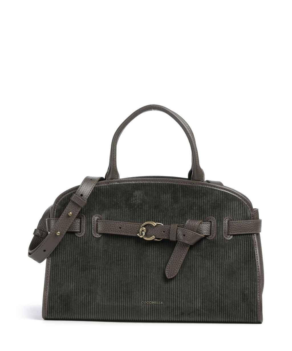 Coccinelle Sabine Corduroy Handbag fango