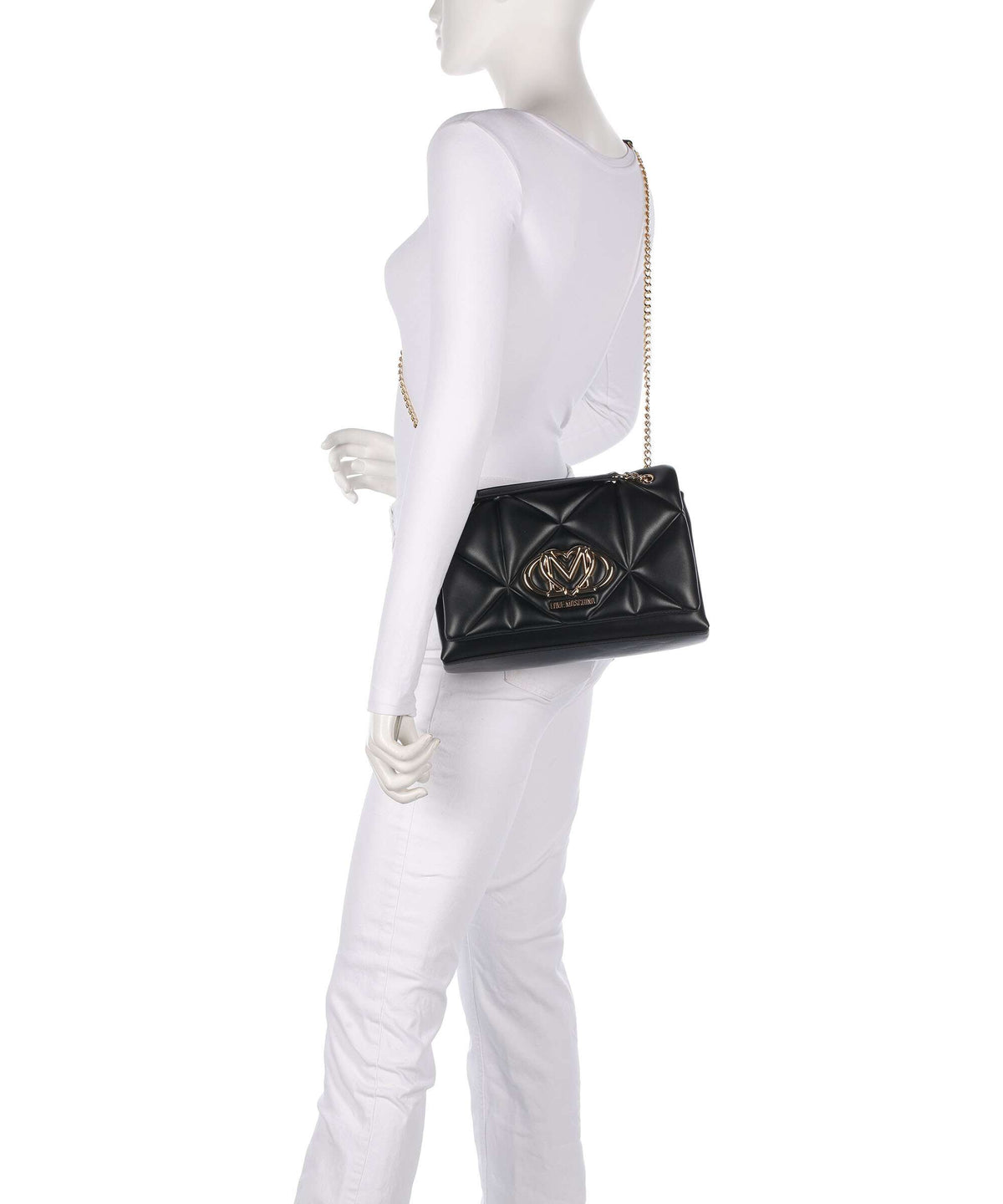 Love Moschino Embossed Q Shoulder bag black