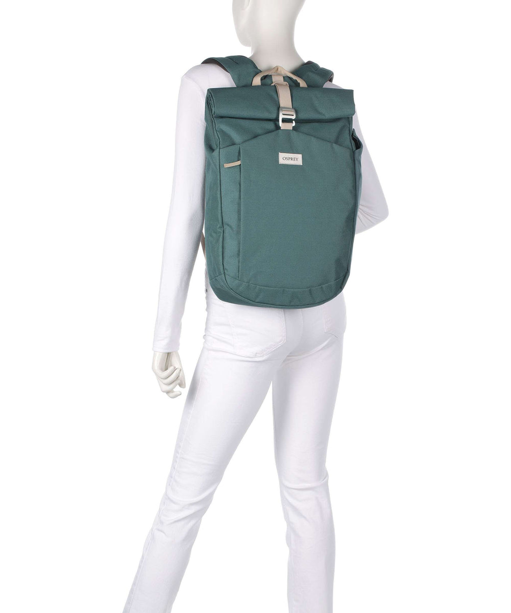 Osprey Arcane Rolltop backpack moon beige/pine leaf