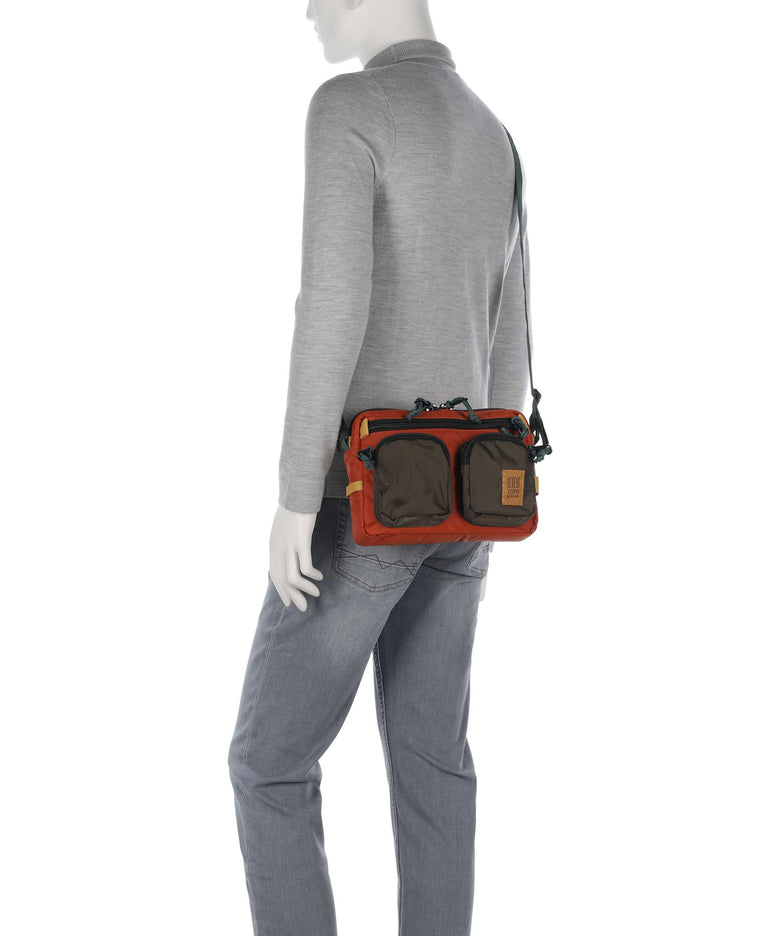 Topo Designs Block Crossbody bag woodland/terracotta