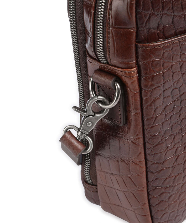 Castelijn & Beerens Croco Jules Briefcase mocca