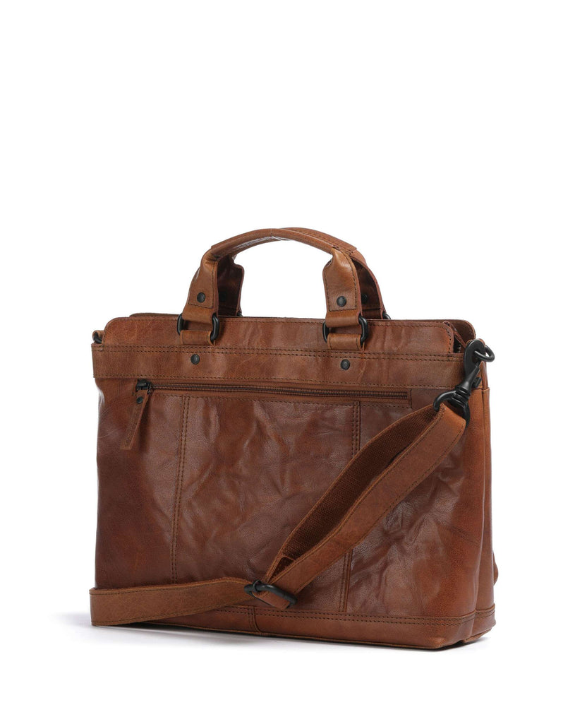 Spikes & Sparrow Bronco Bennie Briefcase brandy