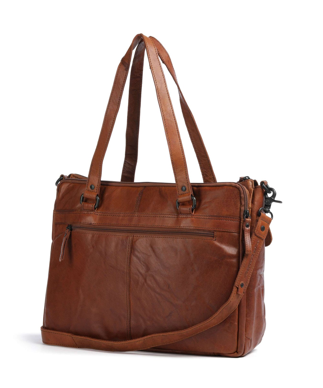 Spikes & Sparrow Bronco Fee Briefcase brandy
