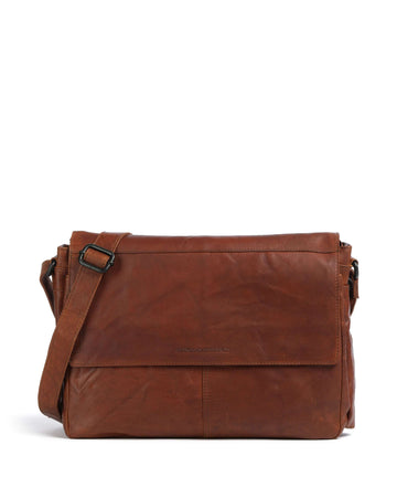 Spikes & Sparrow Bronco Ronn bolsa mensageiro brandy